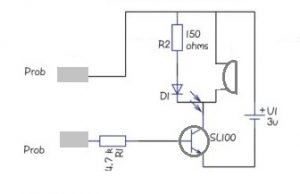 Diagrama de circuito del transistor SL100