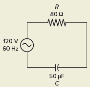 Reactancia capacitiva en un circuito RC