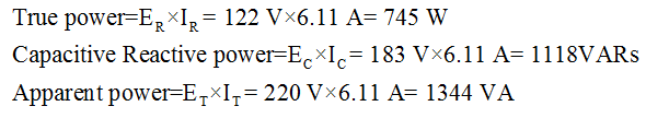 Cálculo de potencia en un circuito serie RC