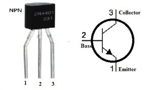 Configuración de pines del transistor 2N4401