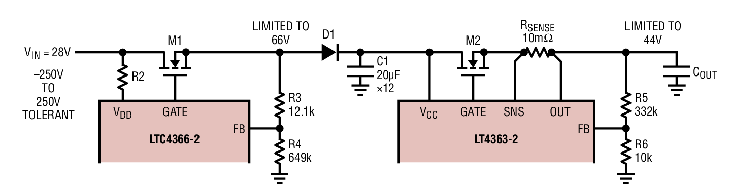 Diagrama de circuito simplificado de MIL-STD-1275D