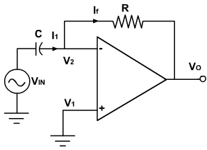 Circuito de diferenciación del amplificador operacional