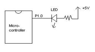 Conexión de LED bajo activo con pin de microcontrolador