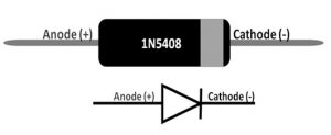 configuración de las patillas del diodo 1N5408