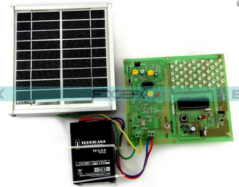 Kit de proyecto de farola LED con energía solar y control de intensidad automático by Edgefxkits.com