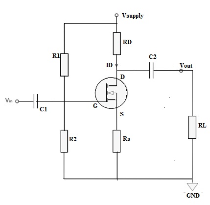 Circuito de polarización del amplificador MOSFET