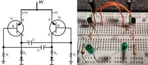 LED parpadeante con transistor