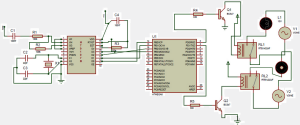 Diagrama del circuito del sistema de automatización del hogar basado en DTMF