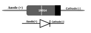 configuración de las patillas del diodo 1N914