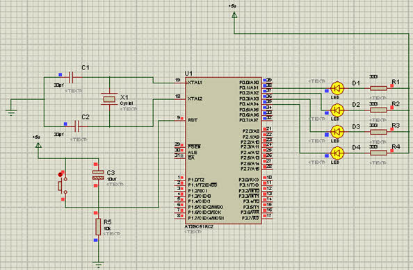 LED parpadeante con microcontrolador 8051