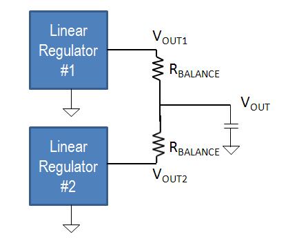 Error al poner en paralelo el LT1763 con las resistencias de equilibrio