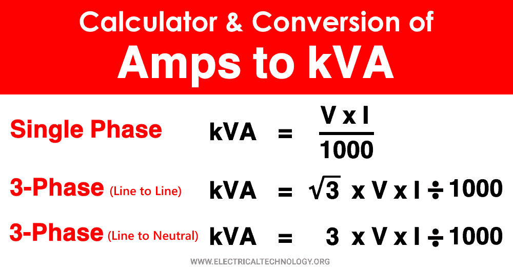 Calculadora De Amperios A Kva La Forma Correcta De Convertir